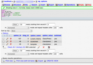 wordpress-change-theme-database