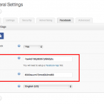 Facebook admin fields
