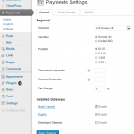 ClassiPress Payments Settings