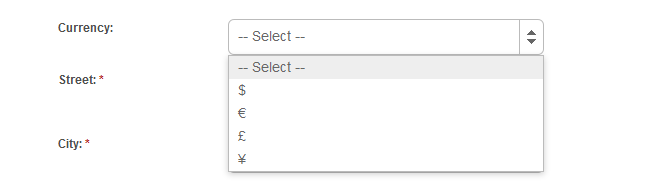 Multiple currencies in the Submit Your Listing form