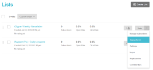 MailChimp - Create Form 1