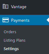 vantage-theme-payments-settings-menu