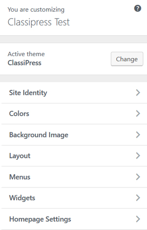 classipress-customizer